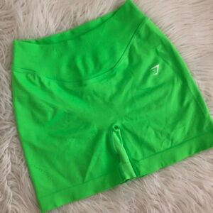 NWOT Gymshark Vibrant Neon Green Shorts RARE